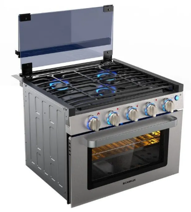 Camplux 17″ RV Oven with 3 Burners Cooktop