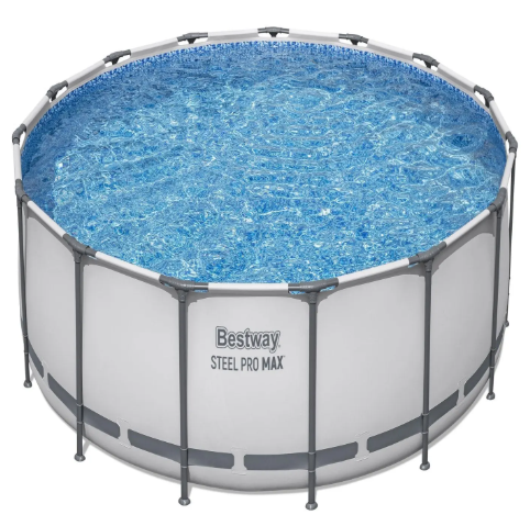Bestway Steel Pro MAX 10 Foot x 30 Inch Round Metal Frame Above Ground Outdoor Backyard Swimming Pool Set with 330 GPH Filter Pump